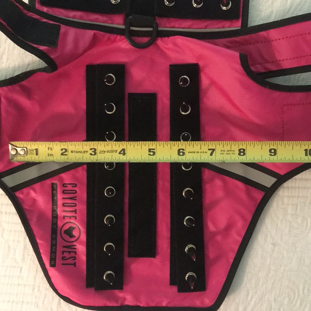 Coyote Vest Pet Body Armor for Dog or Cat Pink with Silver Spikes XS - Picture 14 of 15